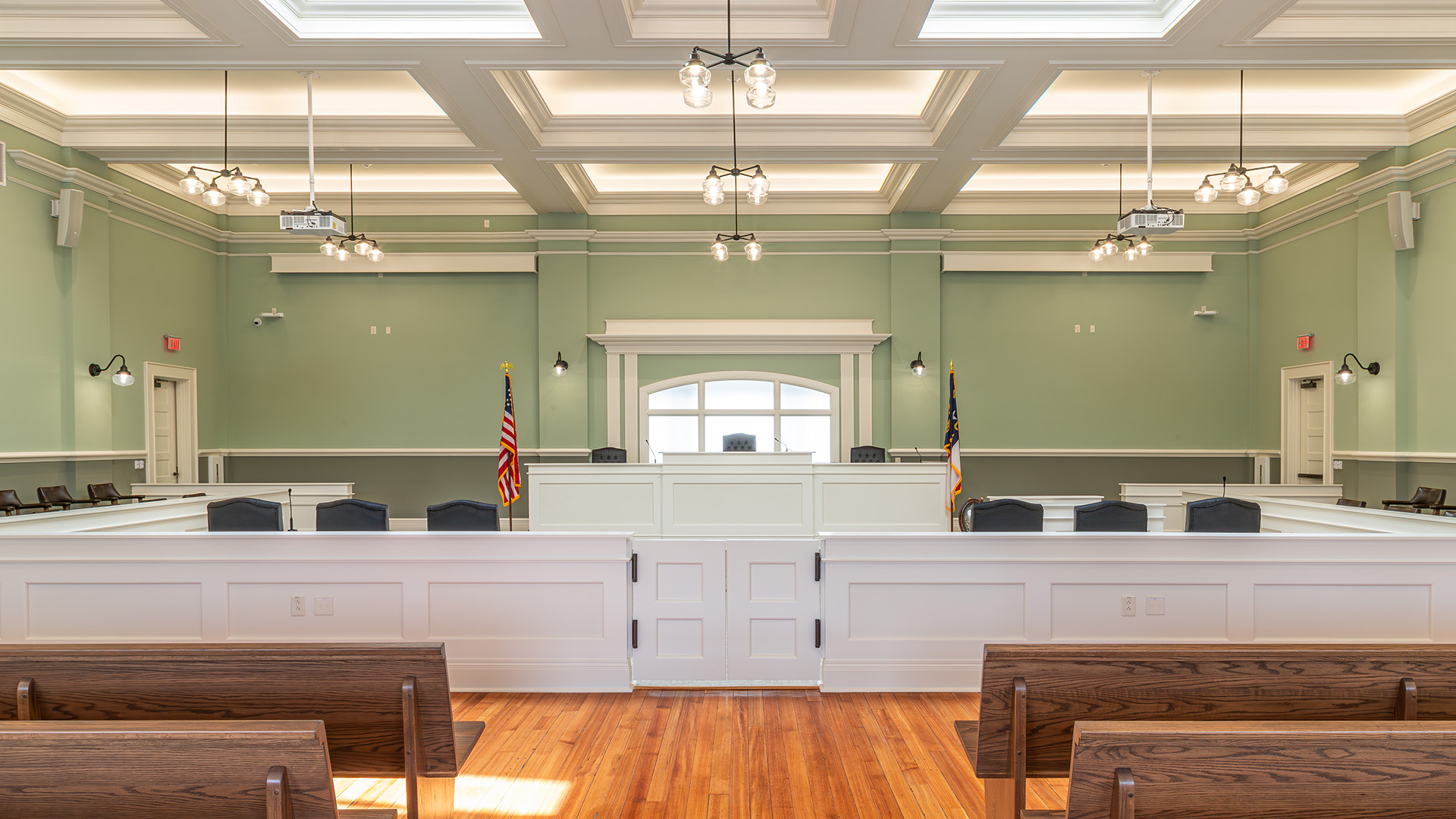 Columbus County Courthouse interior courtroom