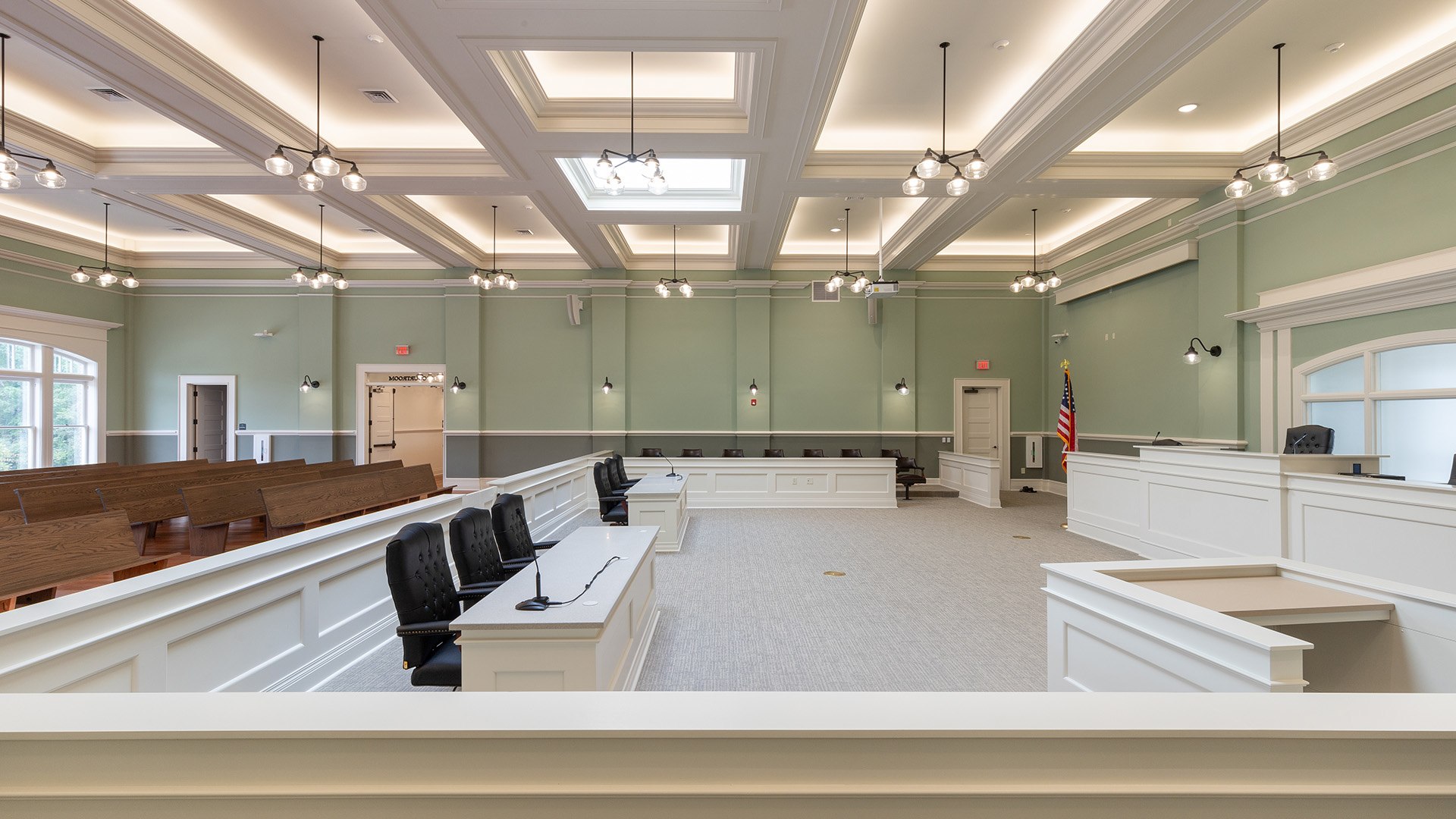 Columbus County Courthouse interior courtroom