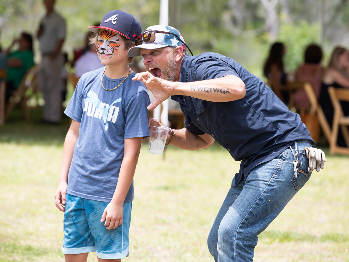 Brian Durkin and son at Family Fun Day